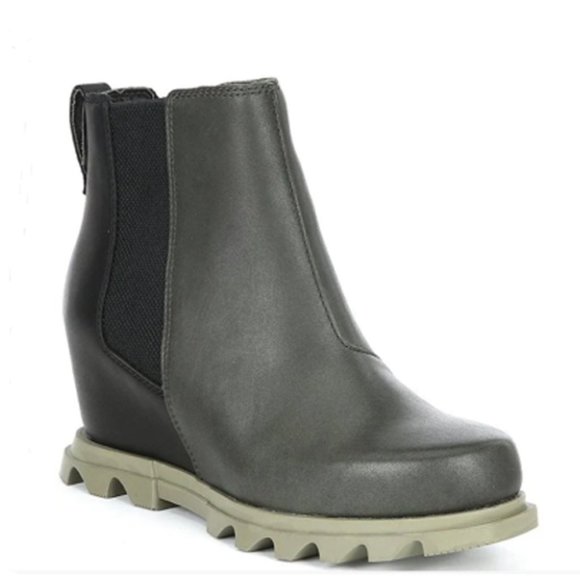 Sorel Joan of Arctic Wedge III Chelsea Bootie Size 12 Dark Moss Sage NL4588 - Picture 1 of 10